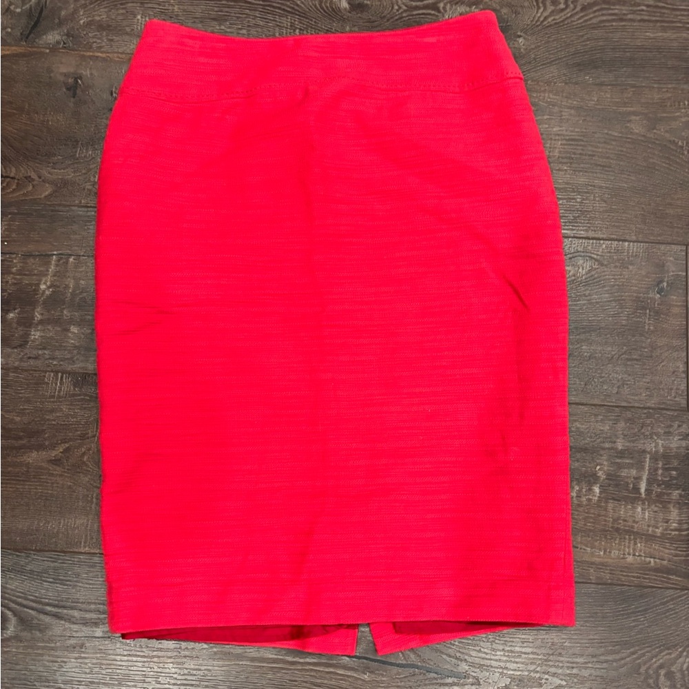 Moulinette Soeurs Anthropologie 8 Textured Red Pencil Skirt